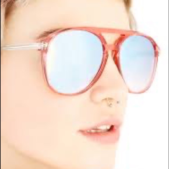 🔥WILDFOX🔥COUTURE BARONESS DELUXE MIRRORED SUNGLASSES ROSE WATER NEW IN BOX - Picture 2 of 9